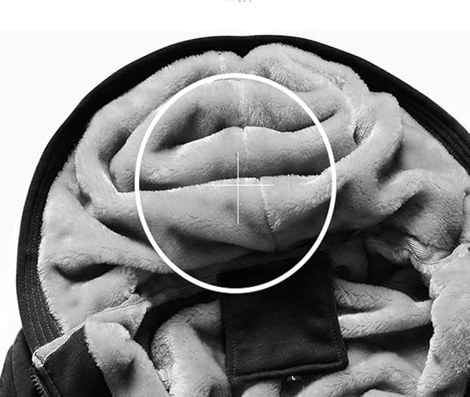 MACHLAB Men's Pullover Winter Workout Fleece Hoodie Jackets Full Zip Wool Warm Thick Coats