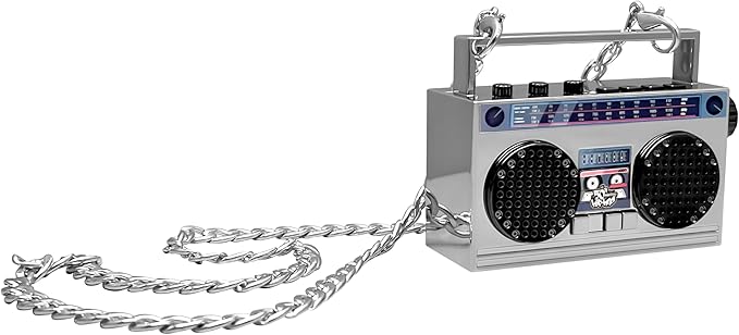 Portable Mini Bluetooth Wireless Speaker Retro Wearable Boombox, 27 Inch Necklace, FM Radio, On Board Buttons, Dual 6W Peek Power Micro Speakers, Long Lasting Battery