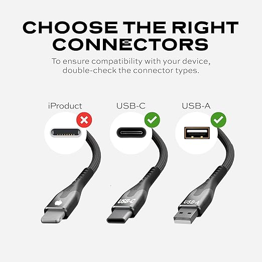 Statik MagStack USB to USB C Cable, A to Type C Charger Fast Charging Phone Charger Cord, On The Go Magnetic Charging Cable for Car, Compatible with iPhone 16 Pro Max, Galaxy S24, 27W 3FT/1M, 5-Pack