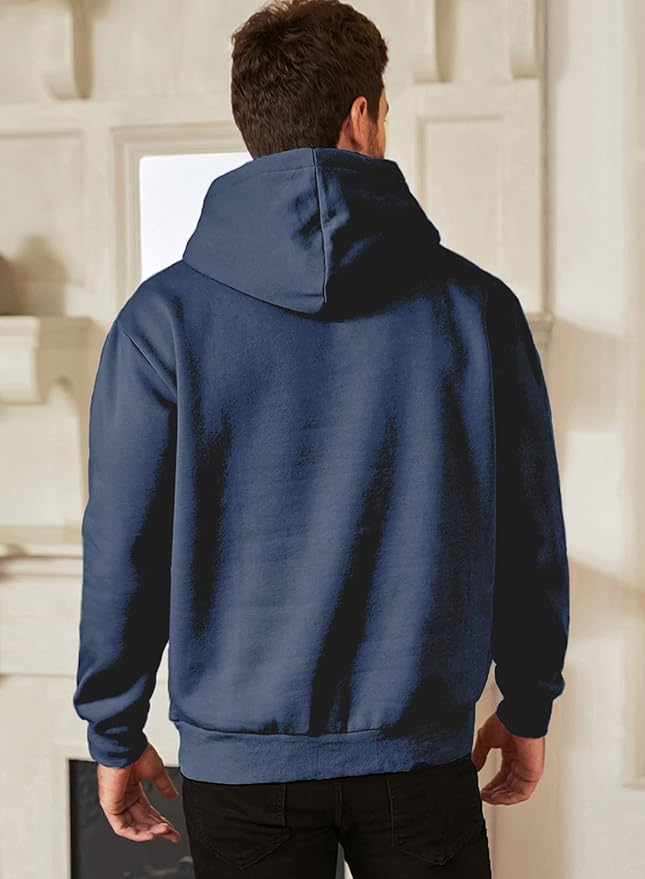 JMIERR Mens Casual Cotton Hooded Collar Drawstring Hoodies Pullover Sweatshirts Casual Long Sleeve Shirts