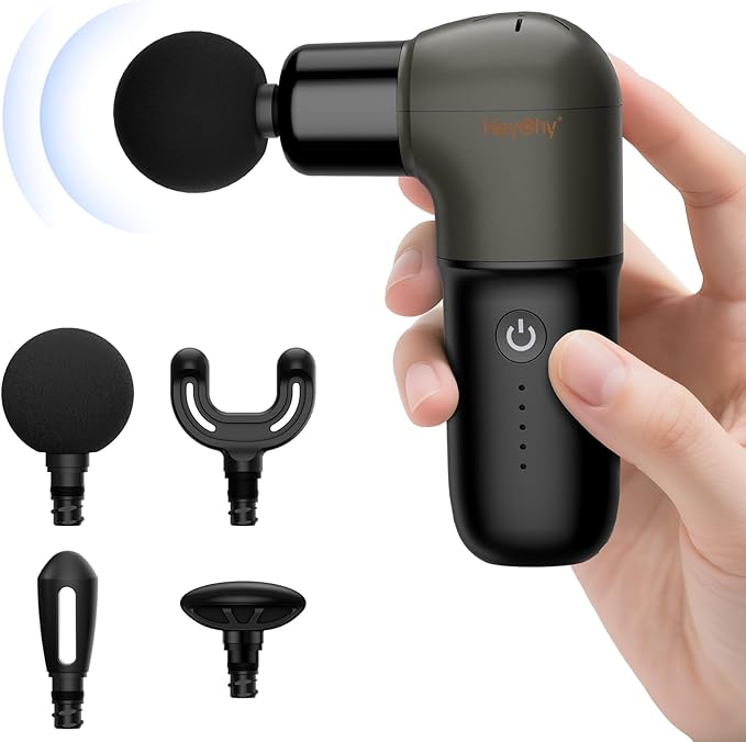 Super Mini Massage Gun, Deep Tissues Percussion Muscle Massager, Compact Sports Travel Massage Gun, Portable Massager Gun for her him, Black