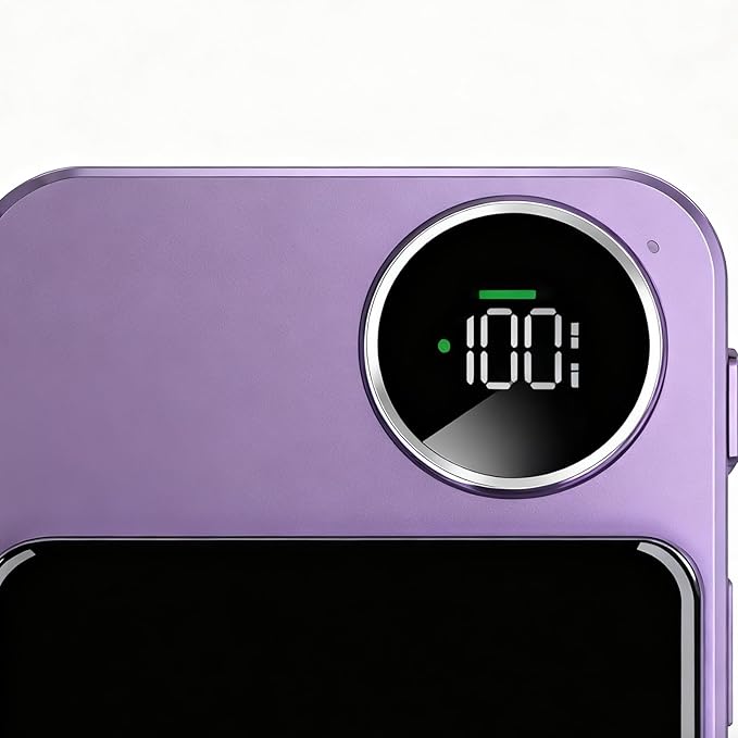 Charging Pad, Magnetic Wireless for Phone, 20000mAh Fast Charging Bank with Device Support, Quick Charge Feature, Easy Use Function, Tech Tool, Desk Accessory for Mobile, 4.09x2.68x0.75 Inches