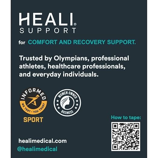 Heali Kinesiology Tape with Magnesium and Menthol, 3-Pack of 20 Pcs Precut Strips, K Tape Roll, Knees, Physical Therapy Sports Tape for Muscles and Joints, Water Resistant, Beige Inspiration