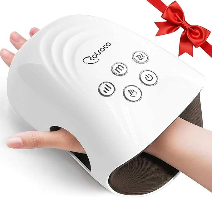 cotsoco Upgraded Hand Massager - 3Massage Sizes, Cordless Hand Massager with Heat & Compression for Arthritis and Carpal Tunnel, Gift for Men Women Family Friends, Relaxation at Home, Office, Outdoors
