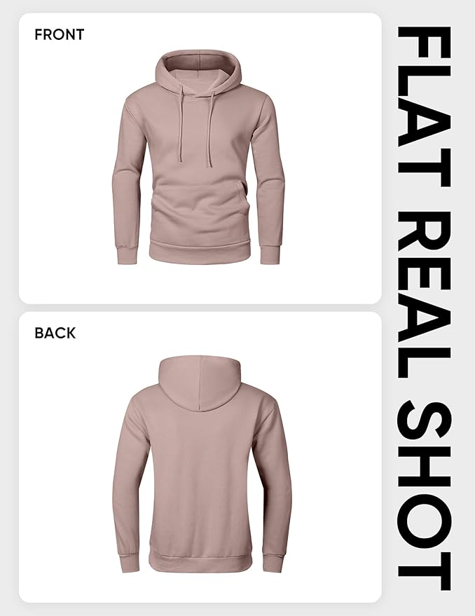 JMIERR Mens Casual Cotton Hooded Collar Drawstring Hoodies Pullover Sweatshirts Casual Long Sleeve Shirts
