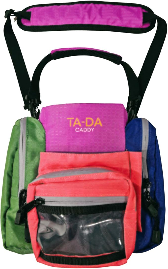 TA-DA Caddy Bag Everywhere you Go | Core Items are Bottle Phone Keys Wallets Etc., so Easy Access and more Convenient than Purse, Carrier, Crossbody, Messenger, Duffle, Fanny, Tote | W-7 H-10 L-10 |
