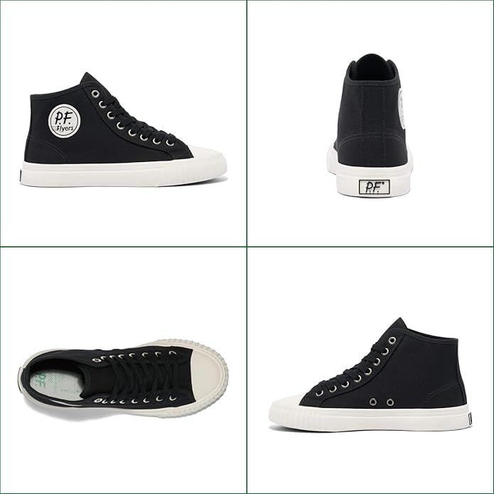 PF Flyers Center High Top Sneakers for Men and Women, Original Canvas Hi-Top Athletic Shoe, Unisex