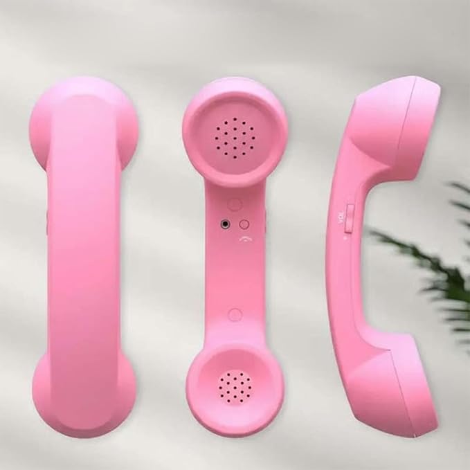 Retro Phone Handset for, with Microphone & Comment, Type-C Charging, Telephone Landline Phones, for Cell Mobile Video Conferences, Calls, Meetings, Vintage Plug in Handheld Receiver