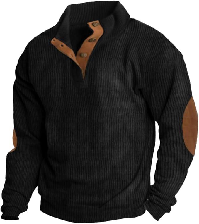 Western Sweatshirts for Men Aztec Retro Pullover Quarter Zip Sweatshirt Mens Stitching Color Fleece Sweatshirt