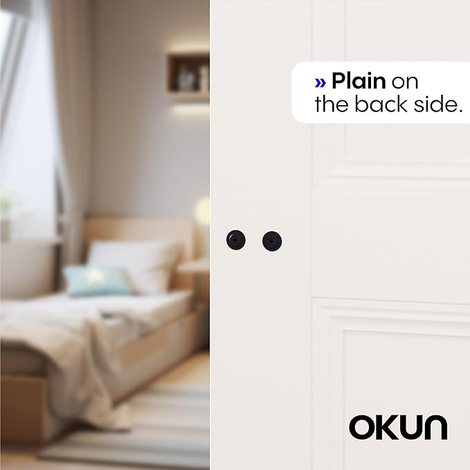 Okun Brio Dummy Door Handle – 1 Pack, Reversible, Non-Turning Lever for Closet, Pantry, or Hallway Doors – Matte Black Finish