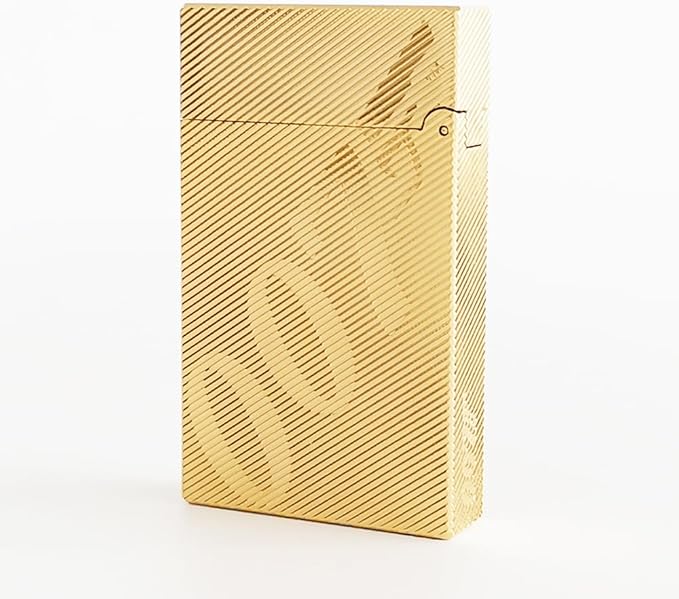 JTDunant Portable 007 Lighter, Cling Sound, Adjustable Soft Flame, Trench Lighters for Collection Decorative Gift Present (Gold)
