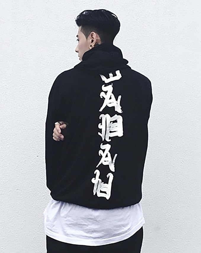Niepce Inc Japanese Streetwear Kanji Men’s Hoodies with Design
