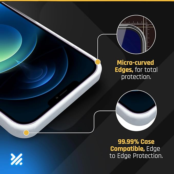 TEMPRTEK+ 2-Pack Screen Protector for iPhone 16e / iPhone 14 / iPhone 13 Pro/iPhone 13 – 9H Tempered Glass, Anti-Scratch, Anti-Fingerprint, Shatterproof, Clear, Bubble-Free, Easy Installation