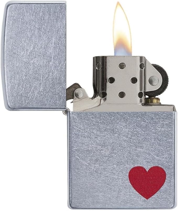 Personalized Zippo Elegant Heart Design Classic Oil Windproof Lighter Free Engraving (24016 HT) - Christmas, Halloween & Valentines Day Gift