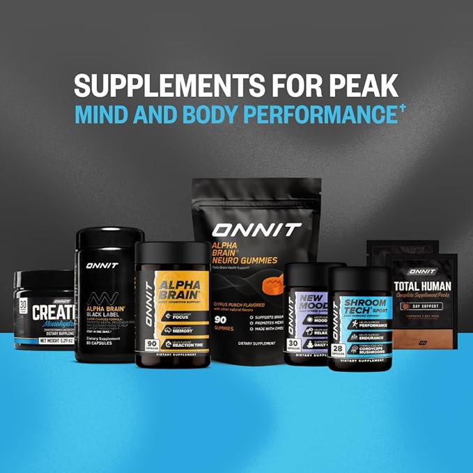 ONNIT Creatine Monohydrate Powder – IGEN™ Non-GMO Tested, 5g Premium Creatine for Muscle Strength, Power & Lean Mass, Supports Brain Health & Cellular Energy, Unflavored, 30 Servings, 5.29 oz 3-Pack