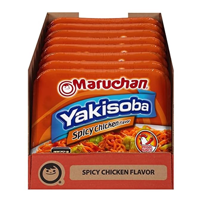Maruchan Yakisoba Spicy Chicken Flavor, 4.11 Oz, Pack of 8, (4178990743)