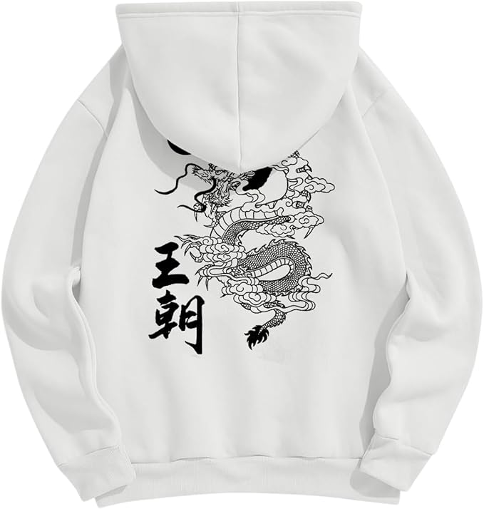 ZAFUL Men's Drawstring Hooded Sweatshirt Unisex Long Sleeve Hoodies Sweatshirts Casual Pullover