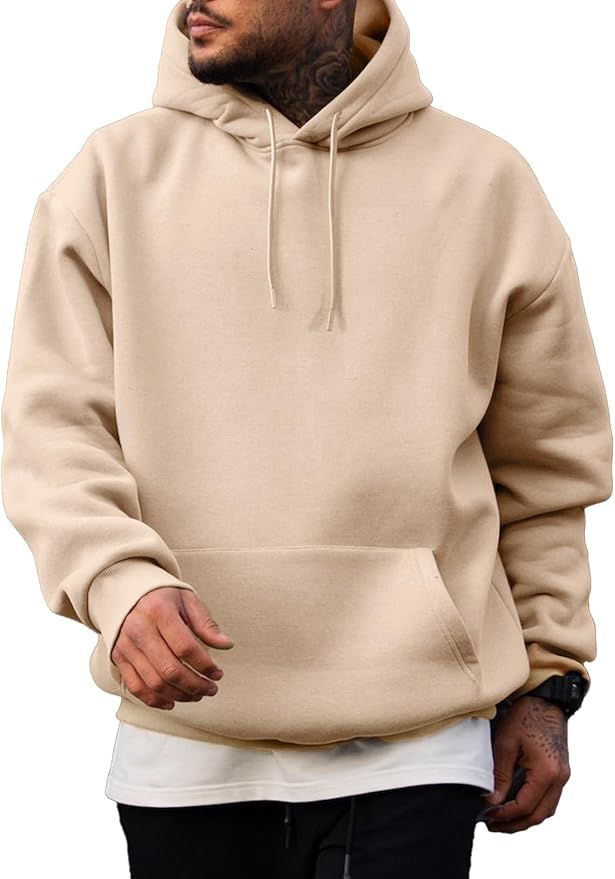JMIERR Mens Casual Cotton Hooded Collar Drawstring Hoodies Pullover Sweatshirts Casual Long Sleeve Shirts