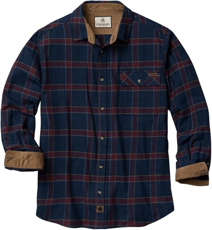 Legendary Whitetails Men's Flannel Shirt Long Sleeve Button Down 100% Cotton
