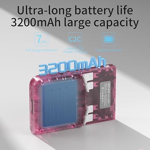 G350 Retro Game Console,Linux System RK3326 G350 Handheld Game Console Built-in 64G TF Card 4371 Games,3.5-inch IPS Screen, WiFi, Bluetooth 4.2, HDMI Output, 3200mAh Battery (G350-Pink-NEW)
