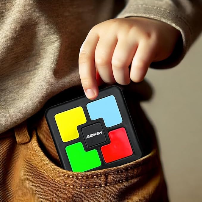 Lights Up Memory Game Handheld Electronic Toy, Color Memorizing with Lights and Sounds