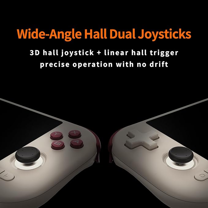 Mangmi Air X Retro Handheld Game Console 5.5 Inch IPS 1920x1080 Screen Retro Gaming Console Android 14 OS 5000mAh Battery 64G Storage WiFi 6-Axis RGB Wide-Angle Halljoysticks Grey
