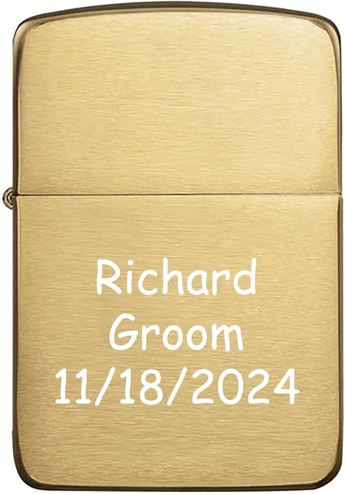 Customized Personalized ZIPPO Classic Windproof Oil Lighter Engraving (1941 Replica Brass)