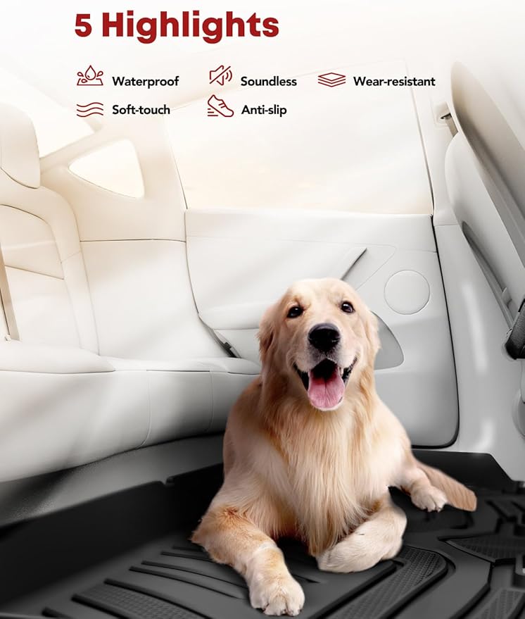 YHTAUTO Cargo Mats Fit 2021-2026 Nissan Rogue(Not Rogue Sport or Rogue Select), TPE All Weather Car Mats Waterproof Anti-Slip Odorless Trunk Liner, Interior Car Accessories