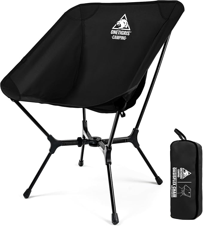 ONETIGRIS OasisFlex Camping Chair,Portable Chair with Carry Bag,Great for Camping,Beach,Picnic,Park,Lawn,Sports and Outdoor Events