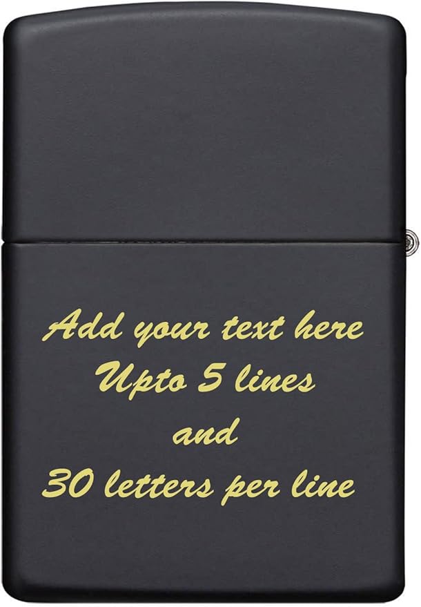 23 Custom Tarot Card - Major Arcana Card Laser Engraved Zippo Black Matt Windproof Lighter (The Chariot)