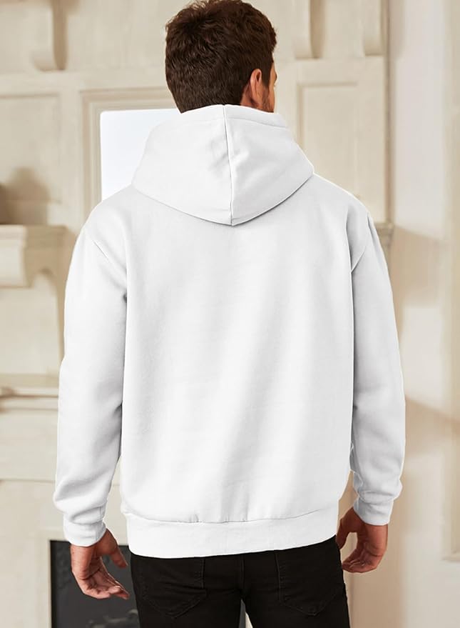 JMIERR Mens Casual Cotton Hooded Collar Drawstring Hoodies Pullover Sweatshirts Casual Long Sleeve Shirts