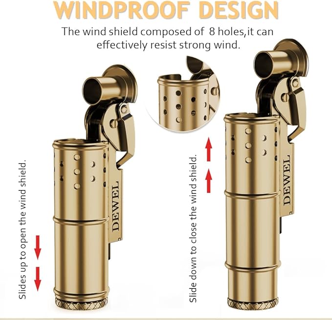 2 Pack Pressure-Relief/Vintage Trench Lighter, Cool Copper Wheel Kerosene, Reusable Windproof, Classic Brass, Unique Birthday Gifts（one Box）