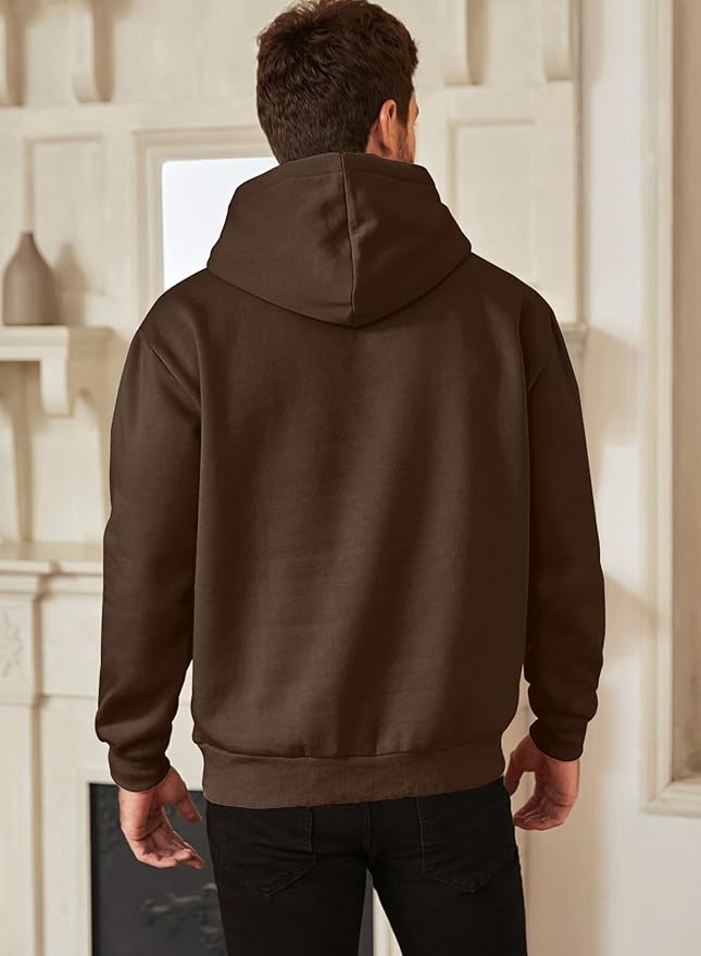 JMIERR Mens Casual Cotton Hooded Collar Drawstring Hoodies Pullover Sweatshirts Casual Long Sleeve Shirts
