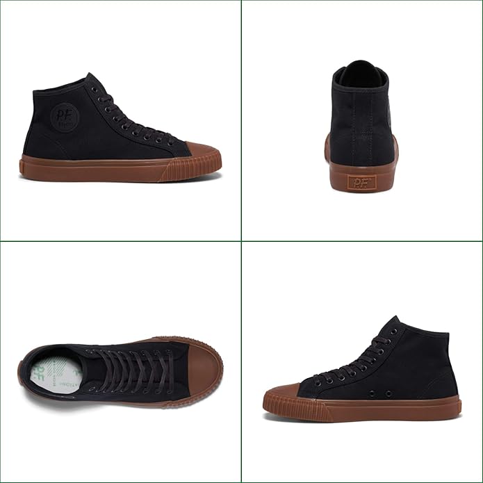 PF Flyers Center High Top Sneakers for Men and Women, Original Canvas Hi-Top Athletic Shoe, Unisex