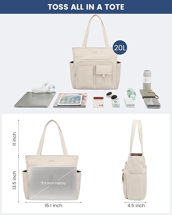 LOVEVOOK Tote Bag for Women,Light Puffer Tote Bag with Multi-pockets,Stylish Carry on Laptop Bags for Daily,Travel,Work,Gym | with Multi-pockets, Stylish, Carry on, for Daily, Travel, Work