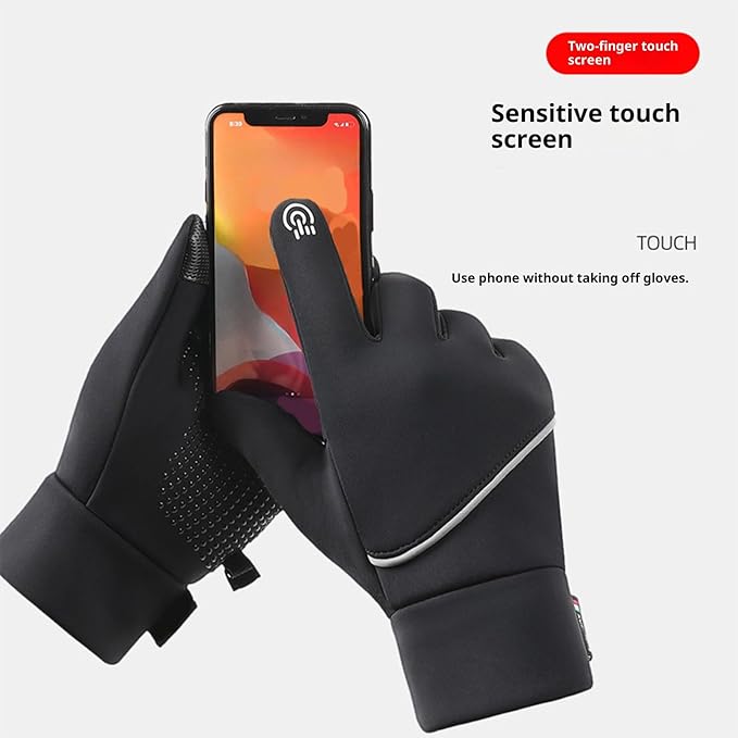 Heated Gloves for Men Women, Waterproofing-Touchscreens 3-Speed Temperature Control for Skiing, Cycling, Hiking