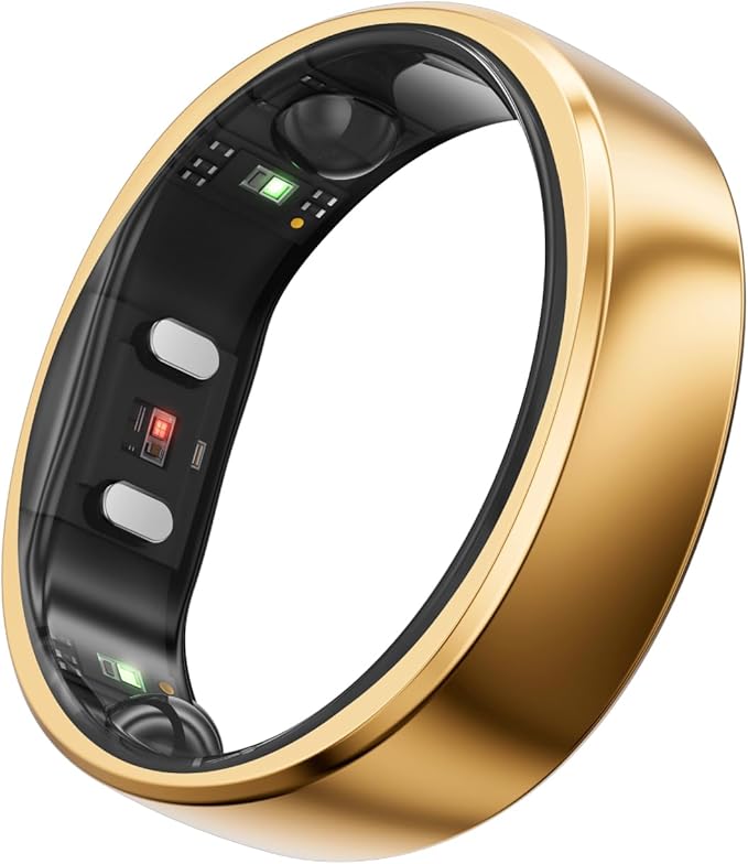 RingConn Gen 2, World’s First Smart Ring with Sleep Apnea Monitoring, No APP Subscription, 12-Day Battery Life, Stress/Heart Rate/Women's Health Tracker, Android & iOS Compatible (Rose Gold, Size 11)