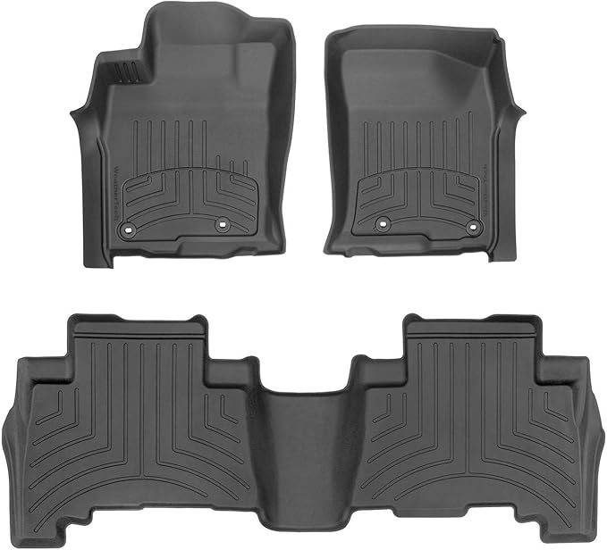 WeatherTech FloorLiner HP Custom Fit Floor Mats for Lexus GX, 4Runner 1st & 2nd Row (444931IM-442862IM), Black