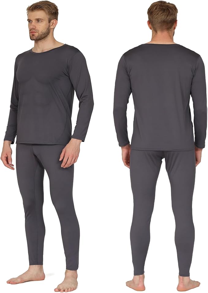 HEROBIKER Long Johns Thermal Underwear for Men Skiing Winter Warm Hunting Gear Fleece Lined Base Layer Set Top Bottom
