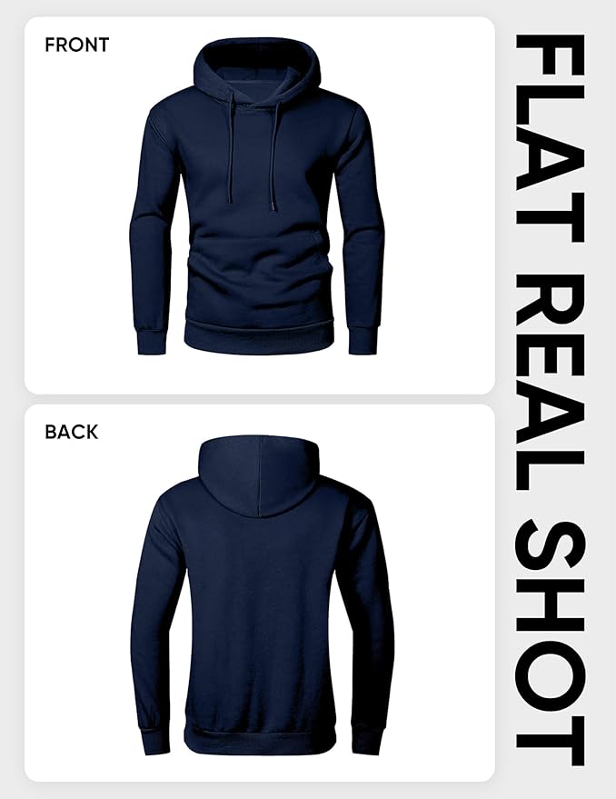 JMIERR Mens Casual Cotton Hooded Collar Drawstring Hoodies Pullover Sweatshirts Casual Long Sleeve Shirts