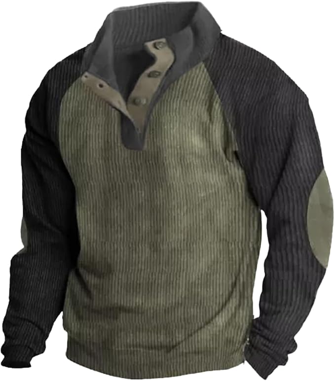 Western Sweatshirts for Men Aztec Retro Pullover Quarter Zip Sweatshirt Mens Stitching Color Fleece Sweatshirt