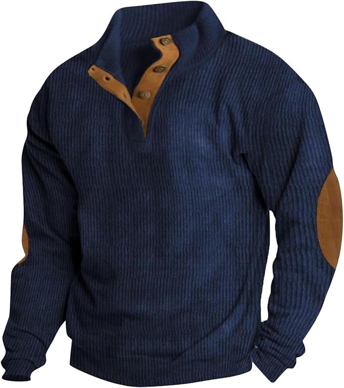 Western Sweatshirts for Men Aztec Retro Pullover Quarter Zip Sweatshirt Mens Stitching Color Fleece Sweatshirt