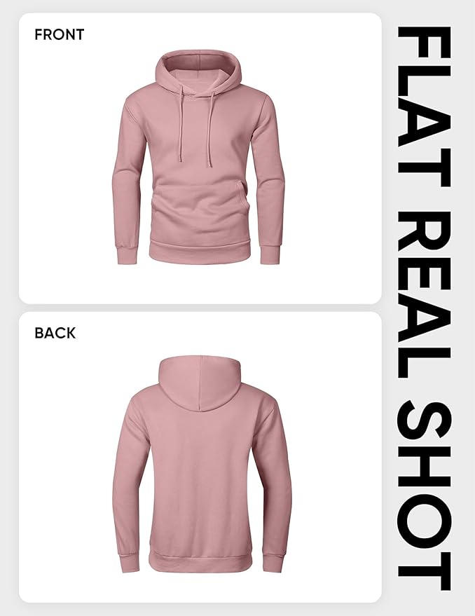 JMIERR Mens Casual Cotton Hooded Collar Drawstring Hoodies Pullover Sweatshirts Casual Long Sleeve Shirts