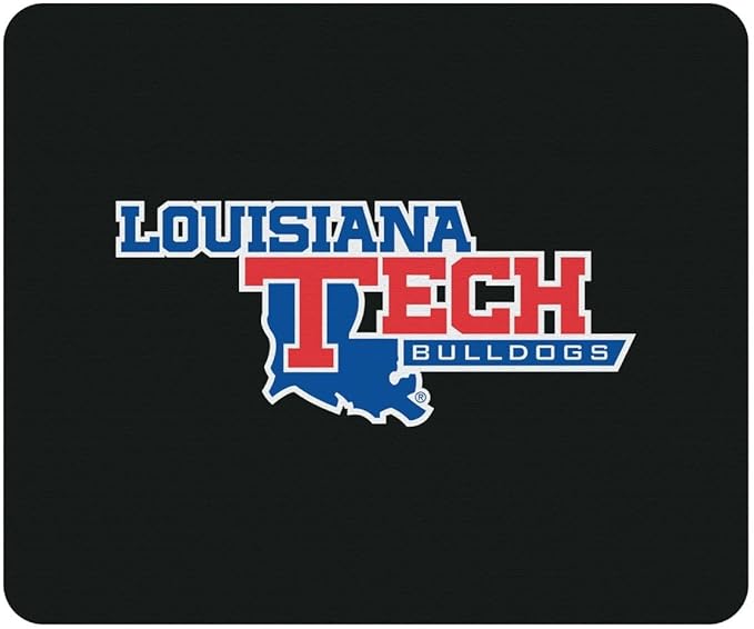 OTM Essentials Louisiana Tech University Standard Fabric Mouse Pad, Desk Accessories, Standard Fabric Gaming Mouse Pad, Mascot Repeat V1