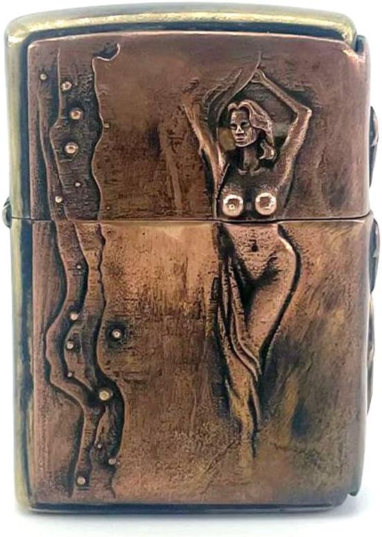 Brass Lighter Case Metal Replacement Tank - Handmade Gift for Men, Retro Sleeve Pouches Protective Storage Case Holder for Father, Boyfriend, Husband