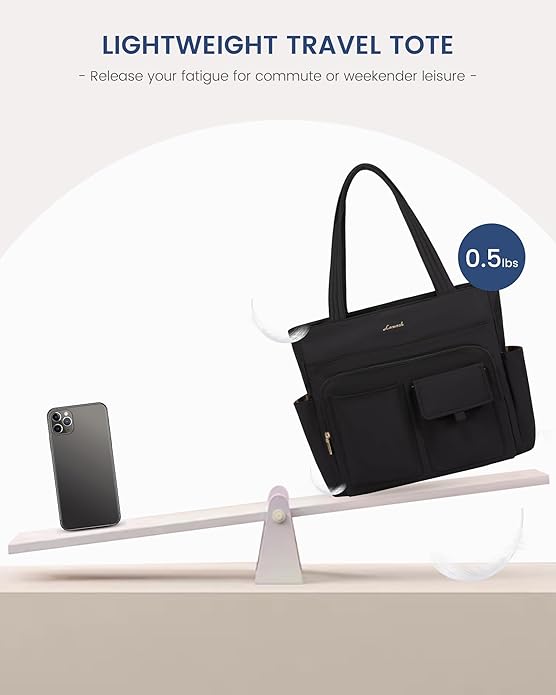 LOVEVOOK Tote Bag for Women,Light Puffer Tote Bag with Multi-pockets,Stylish Carry on Laptop Bags for Daily,Travel,Work,Gym | with Multi-pockets, Stylish, Carry on, for Daily, Travel, Work