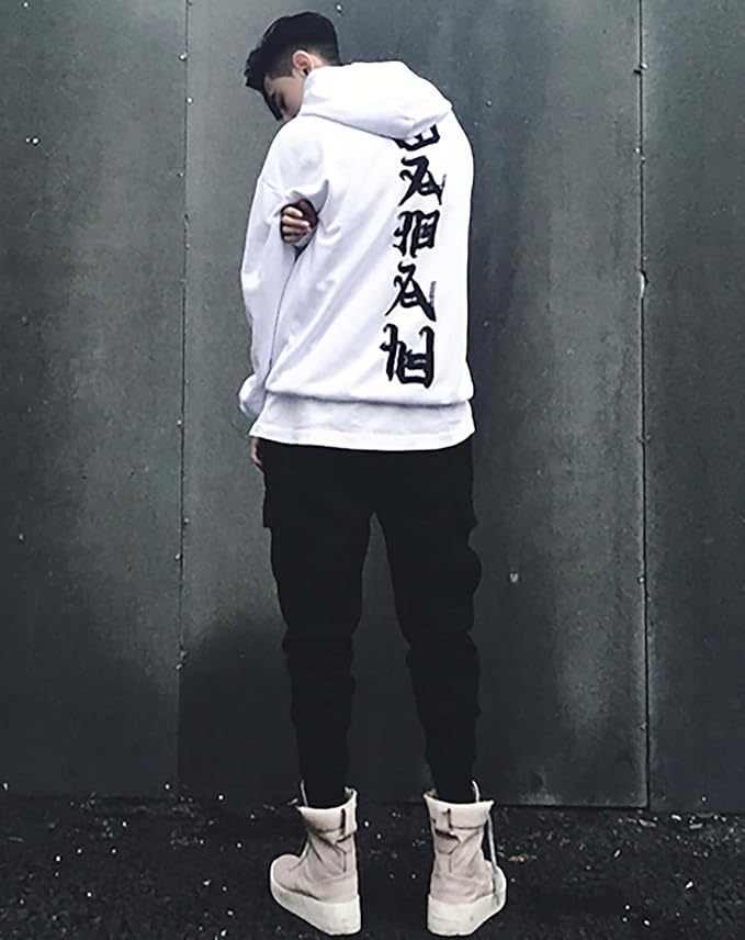 Niepce Inc Japanese Streetwear Kanji Men’s Hoodies with Design