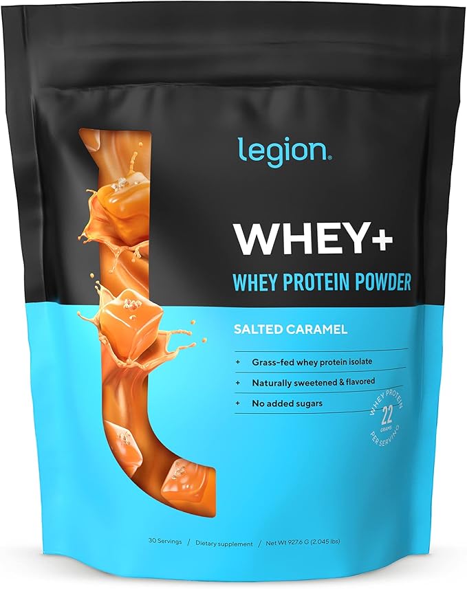 LEGION Whey+ Protein Whey Isolate from Grass Fed Cows - Whey Protein Isolate Powder Low Calorie, Non-GMO, Sugar Free, Lactose and Gluten Free, All Natural Protein Powder for Men & Women, 30 Servings