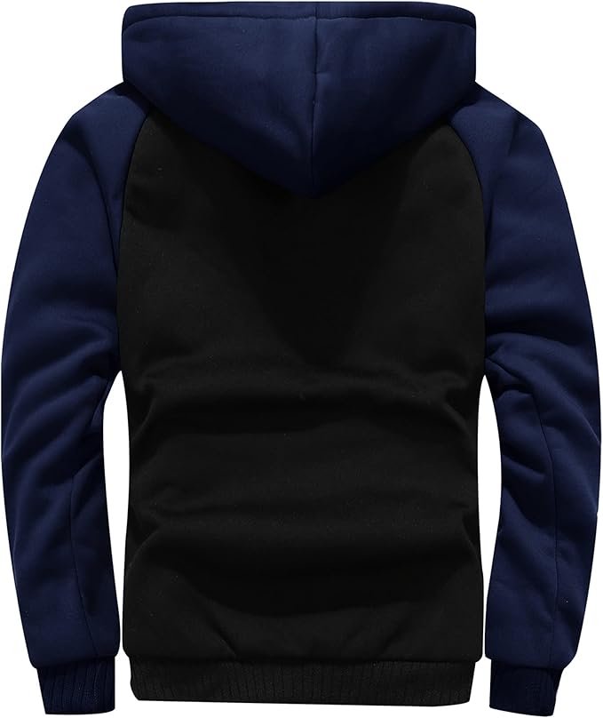 MACHLAB Men's Pullover Winter Workout Fleece Hoodie Jackets Full Zip Wool Warm Thick Coats