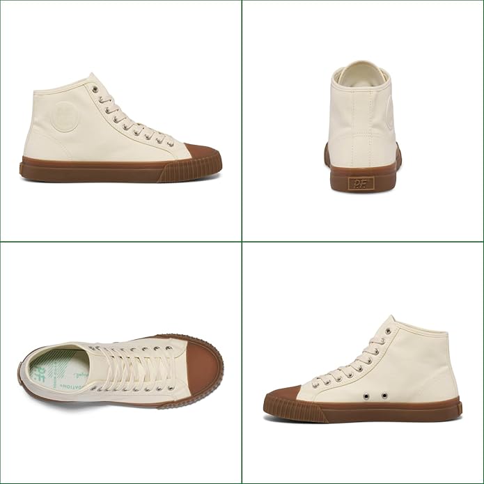 PF Flyers Center High Top Sneakers for Men and Women, Original Canvas Hi-Top Athletic Shoe, Unisex